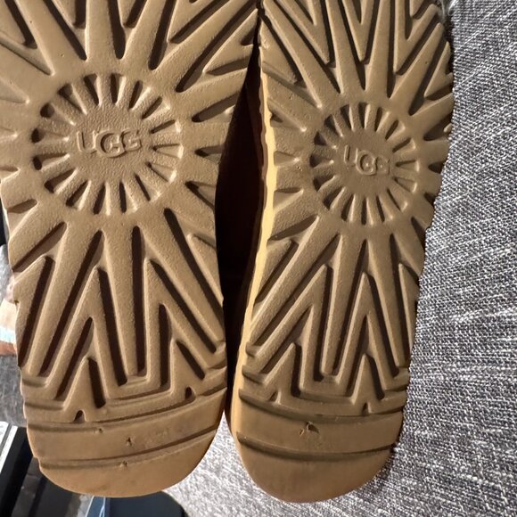 Classic Ugg Boots Womens Size 11 Faux Fur Lined Brown Chestnut Suede - Picture 11 of 14